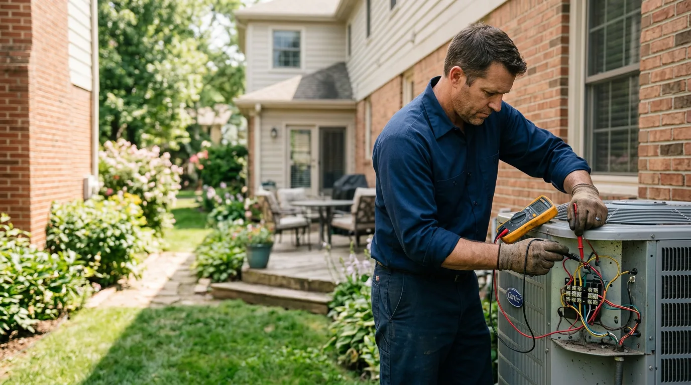 HVAC technician working near Crowder, OK